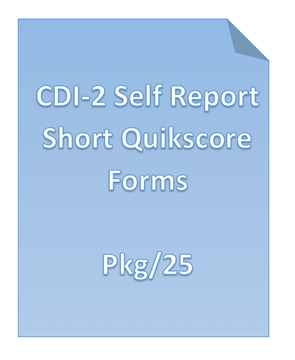 Picture of CDI-2 Self Report Short Quikscore Forms Pkg/25