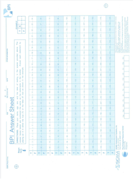 Picture of Basic Personality Inventory (BPI) Hand Scorable Answer Sheets